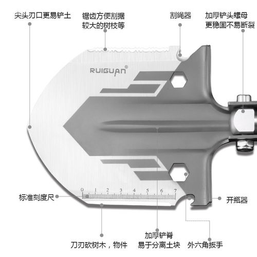 工兵鏟多功能鏟子戶外用品折疊軍工鏟錳鋼鐵鍬車載釣魚裝備兵工鏟